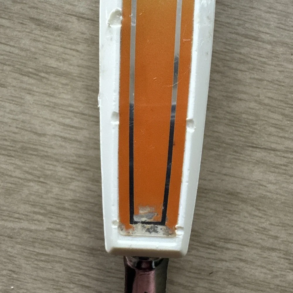 EKCO Orange Slotted Spatula Flipper Turner Chromium Plated Vtg USA 1970's MCM